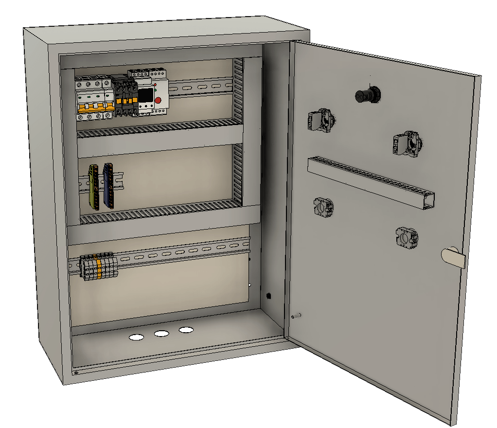 Изображение (3д модель) шкафа (щита) управления