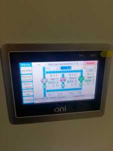 Панель оператора ONI ETG (HMI) шкафа управления холодильной машиной (чиллером) ШУ ХМ